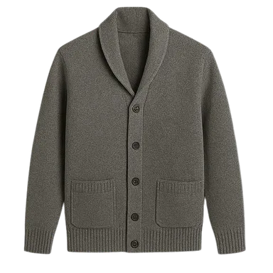 Grey cardigan sweater